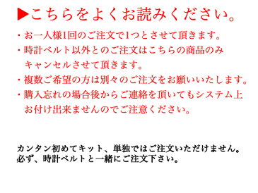 【同時購入】 1円カンタン初めてキット!単独での購入は出来ません。必ず時計ベルトと一緒にご注文ください。