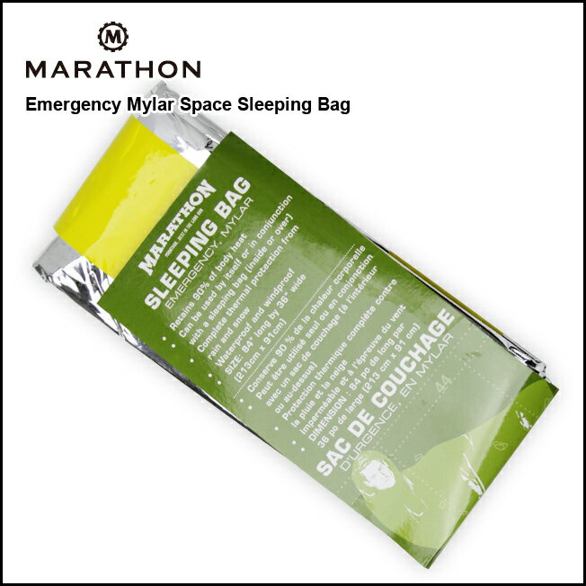 ɺҥå ɴ Ѵ MARATHON Emergency Mylar Space Sleeping Bag ޡ󥷡 ޥ顼 ڡ ꡼ԥ󥰥Хå