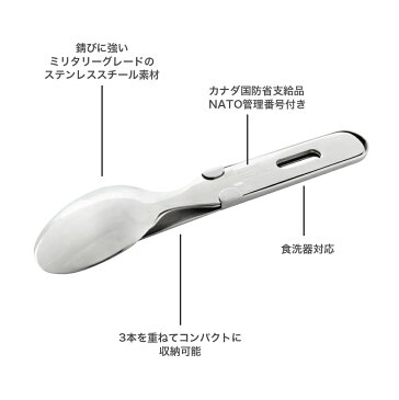 【3本セット】ナイフ フォーク スプーンセット MARATHON マラソン ミルスペック カナダ軍支給品 ミリタリー アウトドア キャンプ