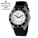 \29日まで【ポイント2倍】/MARATHON STEEL NAVIGATOR Arctic スチールナビゲーター クォーツ ホワイトダイアル WW194013SS-0501 100M(2)