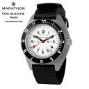 【初回特典 3月31日まで】MARATHON STEEL NAVIGATOR Arctic スチールナビゲーター クォーツ ホワイトダイアル WW194013SS-0501 100M