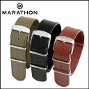 ＼★ポイント5倍★5月6日まで／腕時計 ベルト ミリタリーウォッチ アメリカ軍 MARATHON Leather NATO Strap マラソン …