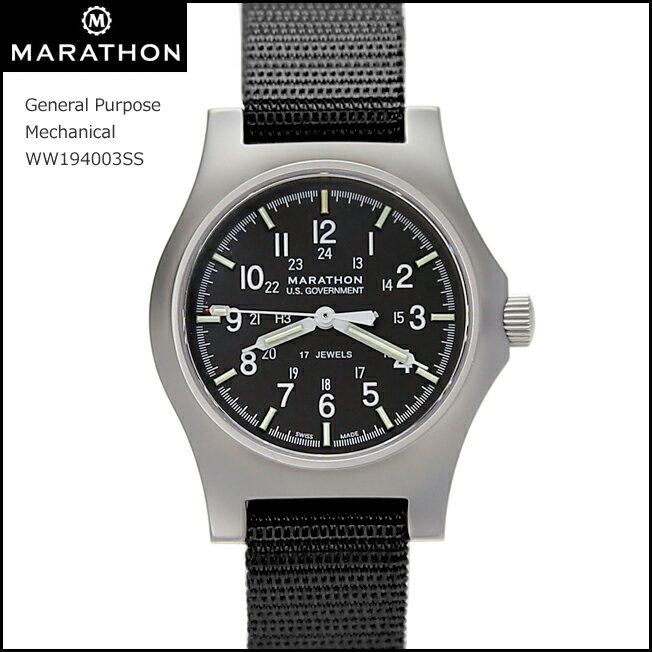 楽天時計ベルトの専門店クロノワールド時計 腕時計 ミリタリーウォッチ アメリカ軍 MARATHON General Purpose Mechanical Stainless Steel Case WW194003SS マラソン ジェネラルパーパス メカニカル ステンレススチールケース 手巻 ステンレス