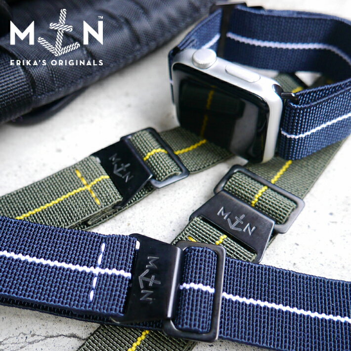 Apple Watch専用 【NEW】MN STRAP for Apple DLC ブラックバックル アップル ウォッチ専用 MARINE NATIONAL マリーンナショナル MNストラップ for Apple Watch Series 3/4/5/6/7/SE オススメ