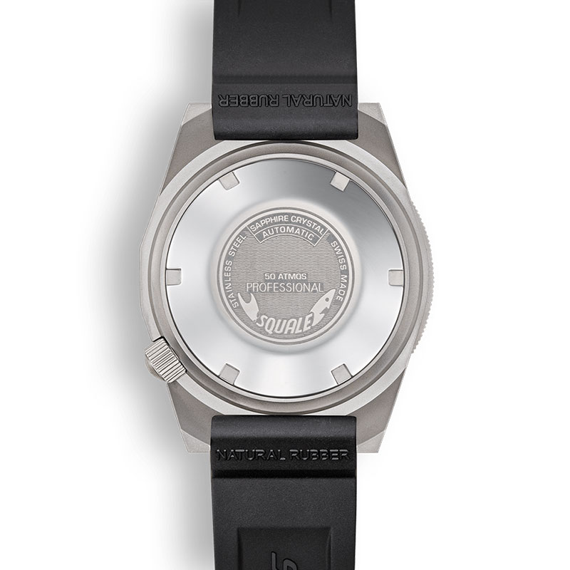 ＼8月11日まで【ポイント10倍】／時計 腕時計 ダイバーズ イタリア SQUALE スクワーレ 1521 Black Classic Blast Rubber 自動巻 500M防水