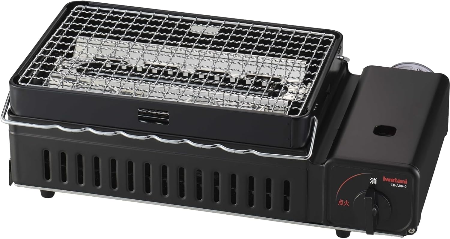 乐天商城 - イワタニ 炉ばた焼器 炙りやII CB-ABR-2 ブラック Iwatani 岩谷 焼き鳥 串焼き カセットガス対応 アウトドア バーベキュー