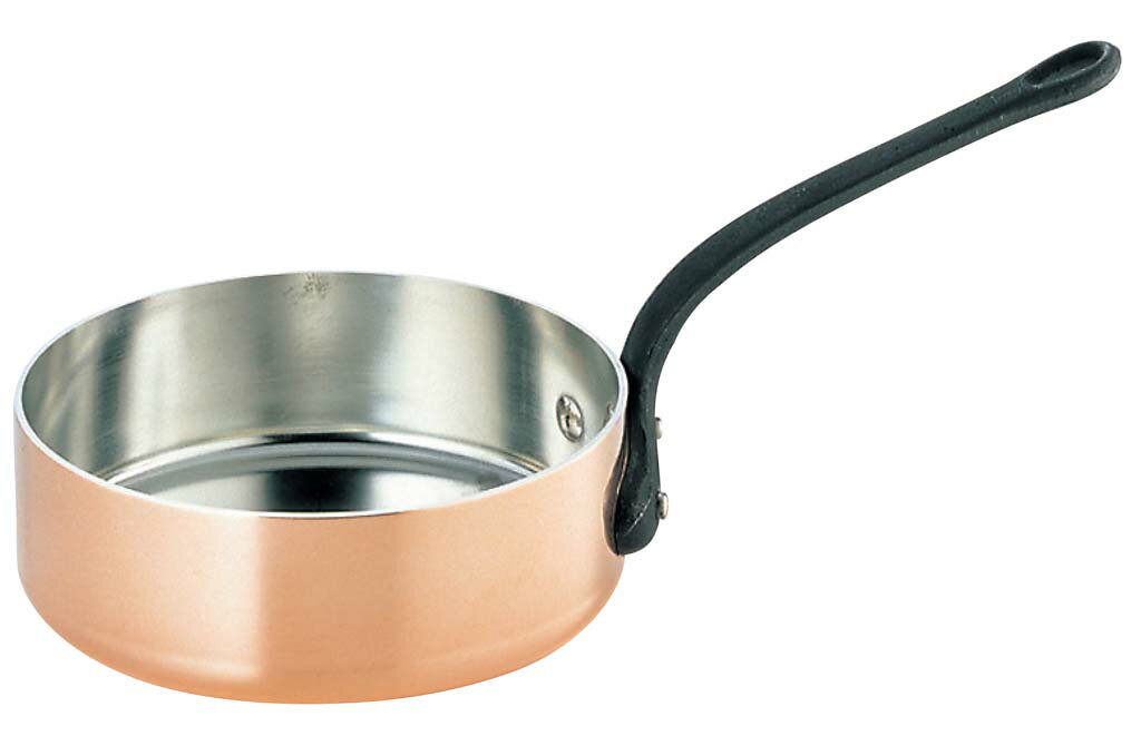 【ポイント20倍】SW 銅 極厚 浅型 片手鍋 蓋無(鉄柄)15cm [和田助製作所] 片手鍋EBM vol.24[120-4]ガス専用鍋