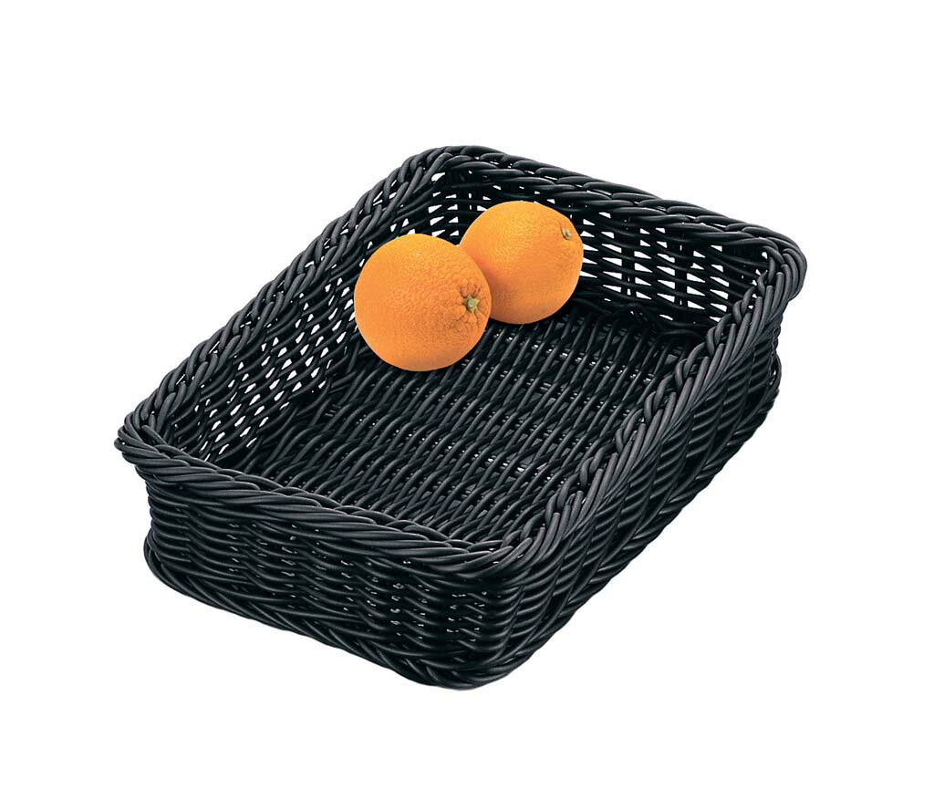 【ポイント20倍】PPラタン 角型フードバスケット 45型 ブラック VB-924-BK [トーダイ] バスケットEBM vol.24[1054-4]ディスプレイ用品