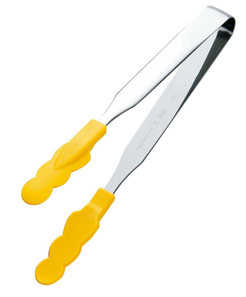 【ポイント20倍】抗菌耐熱カラートング スリム 小 イエロー 17.5cm [田辺金具] トングEBM vol.24[571-14]トング