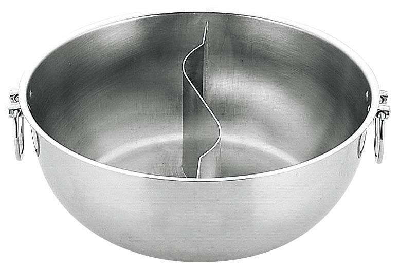 【ポイント20倍】UK 18-0 しゃぶしゃぶ鍋 仕切付 25cm [三宝産業] しゃぶしゃぶ鍋EBM vol.24[1725-2]卓上鍋