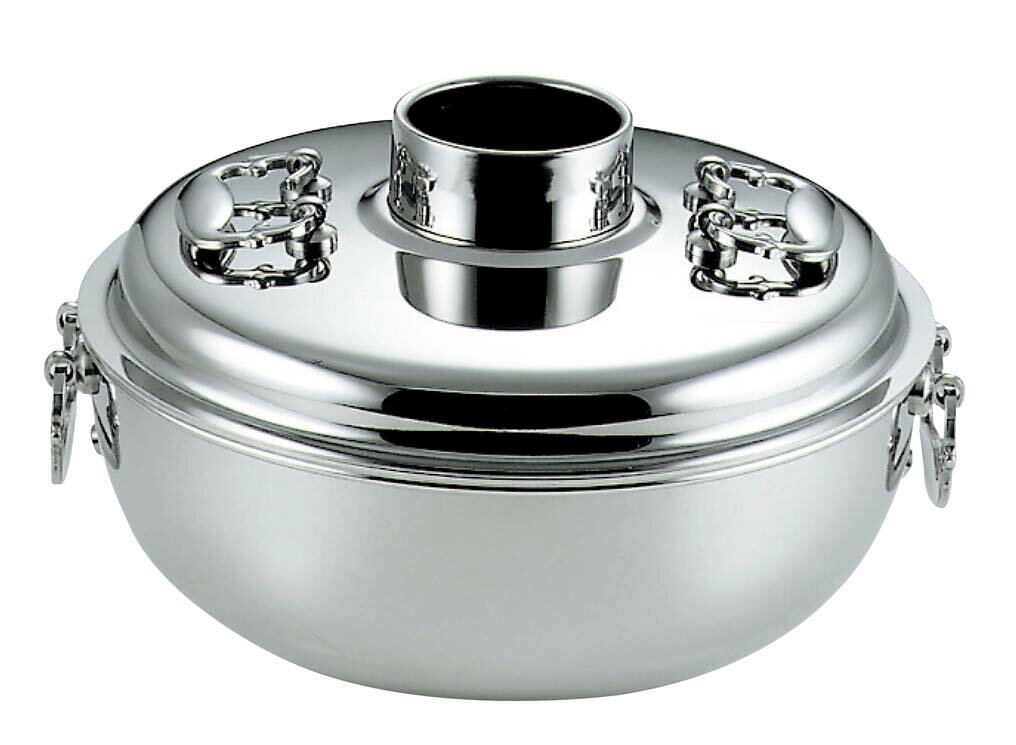 【ポイント20倍】NS 18-8 しゃぶしゃぶ鍋 ガス用 30cm [(有)野崎製作所] しゃぶしゃぶ鍋EBM vol.24[1725-5]卓上鍋