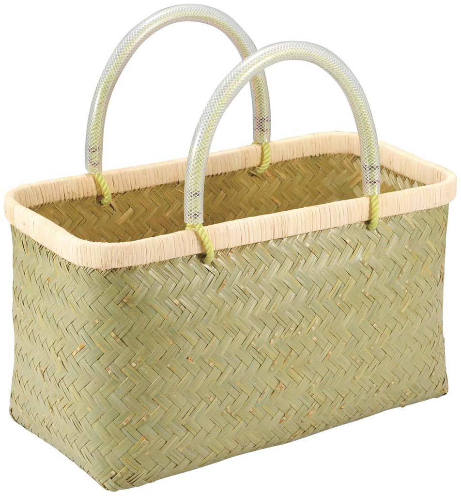 【ポイント19倍】青竹 市場かご 大 ビニール取っ手 EBM vol.25[1081-11]ディスプレイ用品