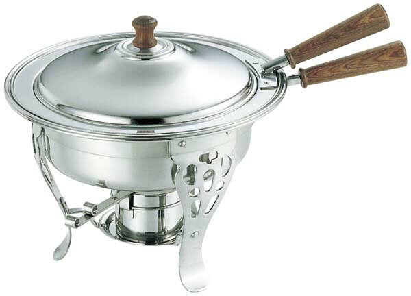 【ポイント20倍】UK 18-8 木柄 丸チューフィングディッシュ(片手)用 外鍋 11.5吋 EBM vol.25[1184-5]ビュッフェ関連