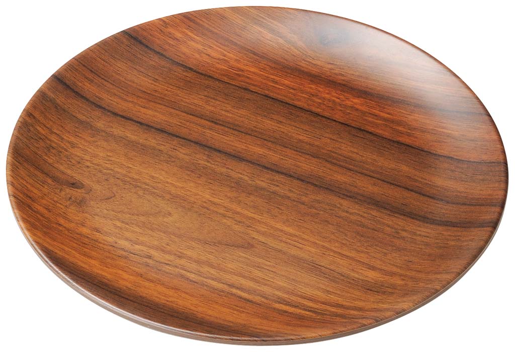 【ポイント13倍】メラミン 耐熱 サークルプレート ダークウッド L 1202583【洗浄機OK】 EBM vol.25[168..