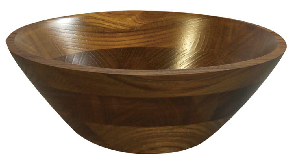 【ポイント15倍】けやき サラダボール 縁角タイプ(オイルカラー)130020 φ300【日本製】 EBM vol.25[161..