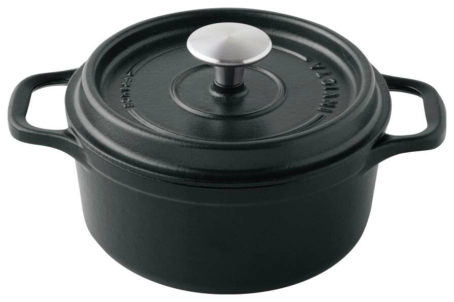 【ポイント16倍】アンヴィクタ キャセロール ラウンド 26cm マットブラック【ガス・ハロゲン・IH等】【..