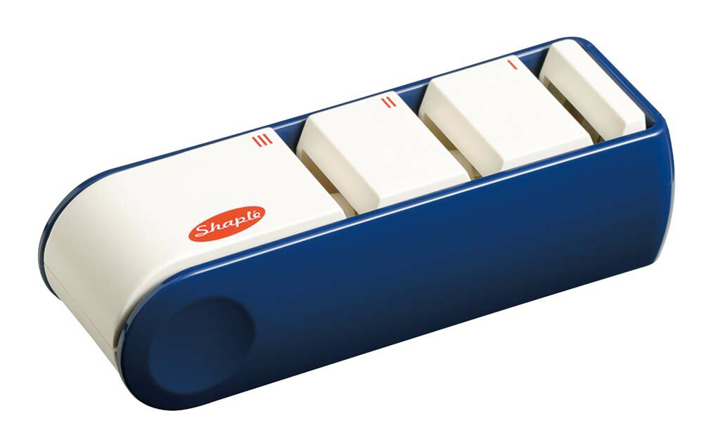 【ポイント14倍】シャプレ ダイヤモンド付トリプルシャープナー FC-462 ネイビーブルー EBM vol.25[317-13]砥石・庖丁差し【日本製】