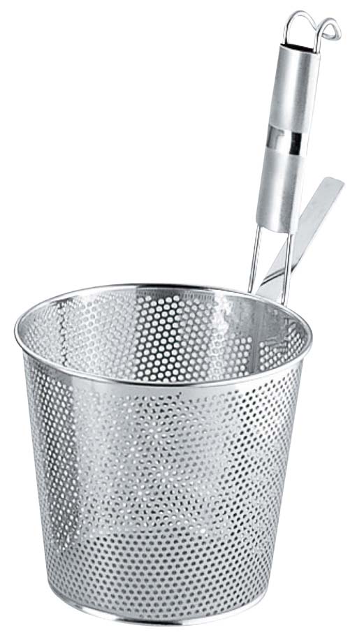 【ポイント20倍】UK 18-8 パンチング パイプ柄 平底うどん揚 EBM vol.25[884-12]うどん・そば・ラーメ..