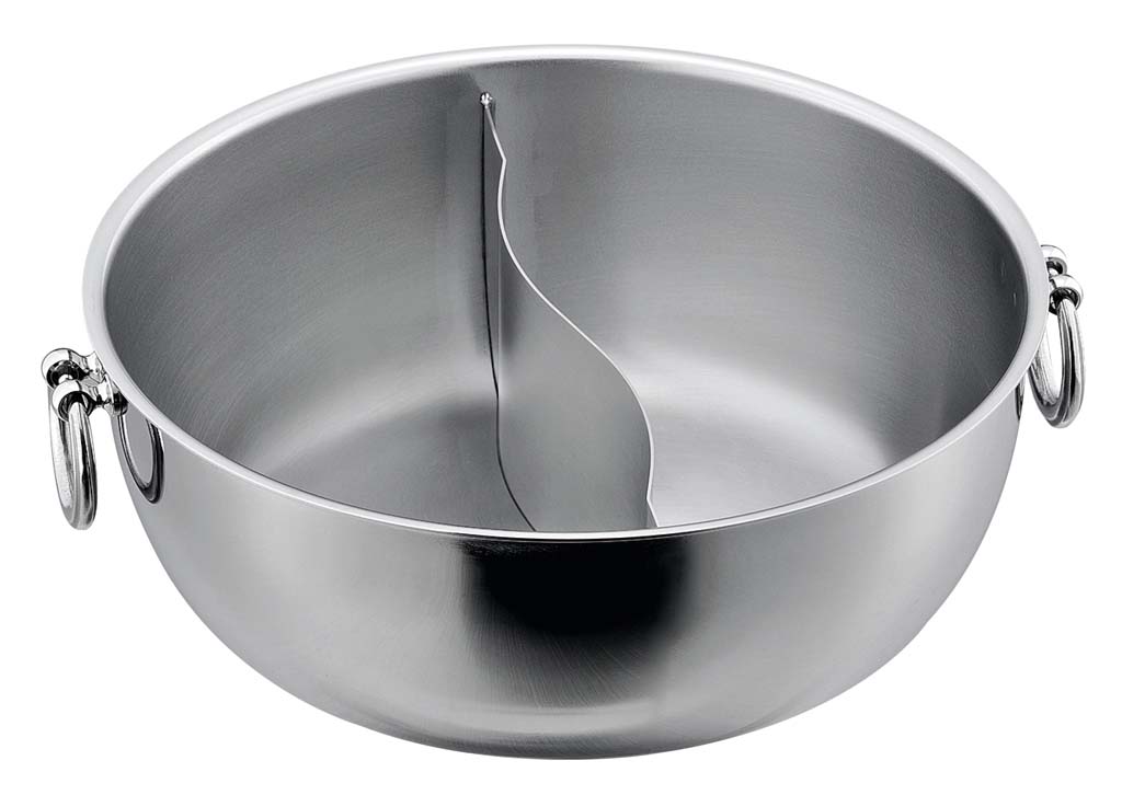 【ポイント20倍】SW 電磁しゃぶしゃぶ鍋 ステンレス柄 半ストレート仕切 25cm【電磁調理器200V】 EBM v..