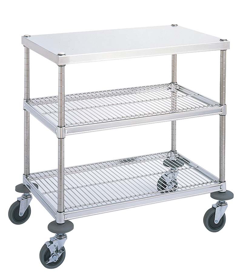 【ポイント20倍】ワークテーブルワゴン W3型 スチール仕様 W3A-P4610【メーカー直送】【日本製】 EBM vol.25[2207-3]カート・台車