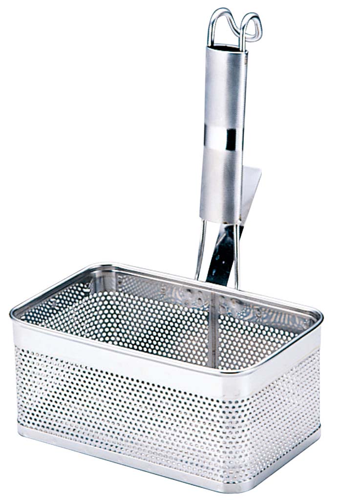 【ポイント20倍】UK 18-8 パンチング パイプ柄 角テボ 横型 L EBM vol.25[887-7]うどん・そば・ラーメ..