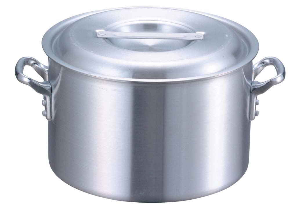 【ポイント20倍】EBM アルミ プロシェフ IH 半寸胴鍋(目盛付)30cm【電磁調理器200V】 EBM vol.25[92-2]IH・ガス兼用鍋(3)