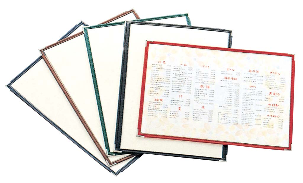 【ポイント19倍】えいむ クリアテーピング メニューブック 合皮 LTB-42 茶【日本製】 EBM vol.25[1919-..