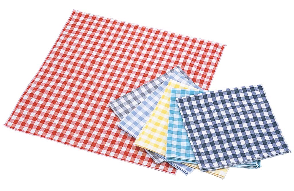 【ポイント20倍】EBM ギンガム チェックナプキン イエロー 450×450 EBM vol.25[1433-49]カトラリー・箸