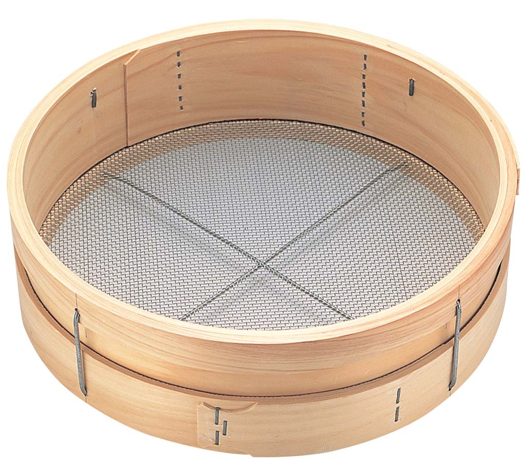 【ポイント20倍】木枠 ステン張 砂糖フルイ 尺(30cm)10メッシュ EBM vol.25[592-7]うらごし・粉ふるい