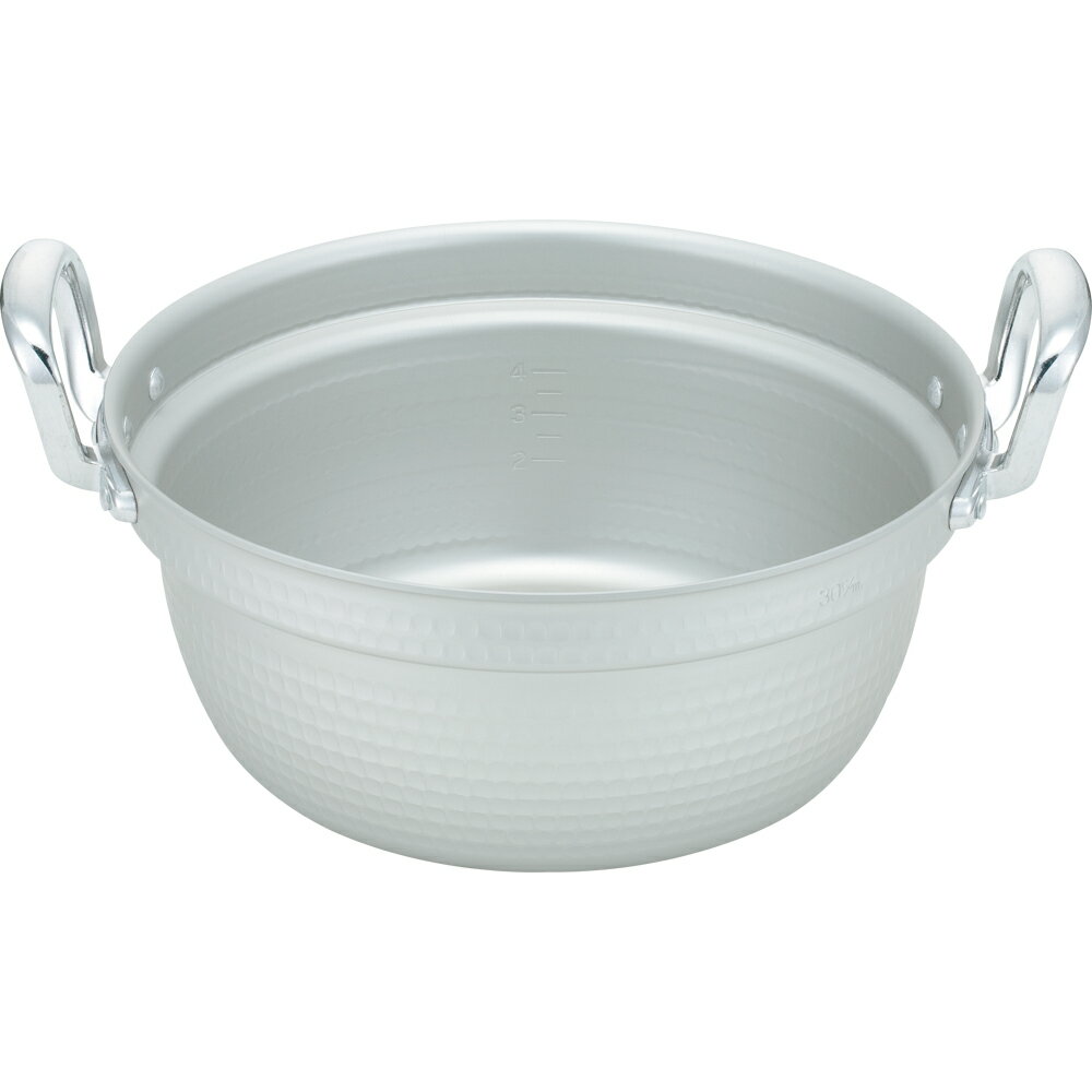 【送料無料】　北陸アルミニウム　ホクア　国産鍋　日本製　プロマイスター　アルミ料理鍋　24cm（目盛付）　和鍋　　【あす楽対応】