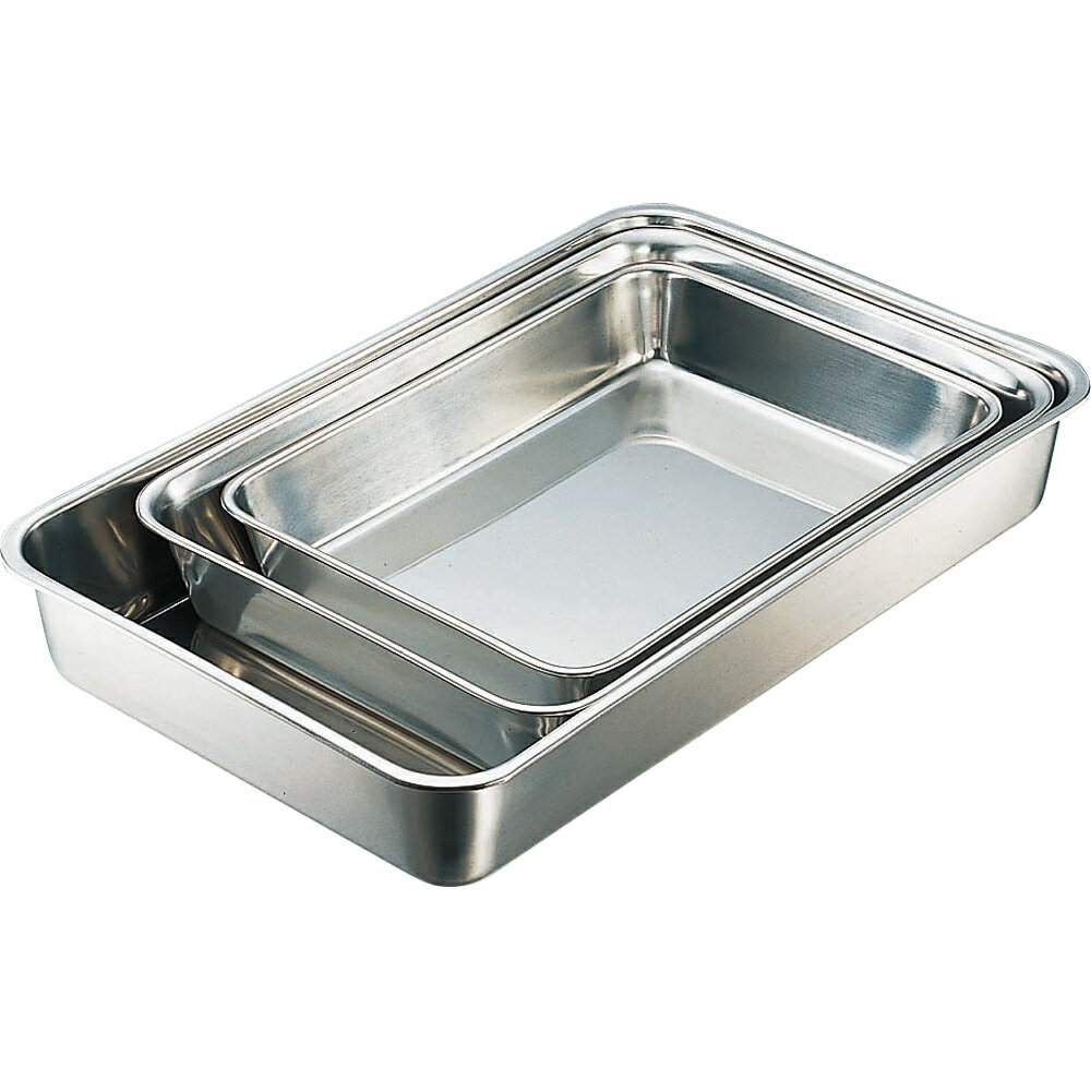 エコクリーン 18-8角バット10枚取 ステンレス バット