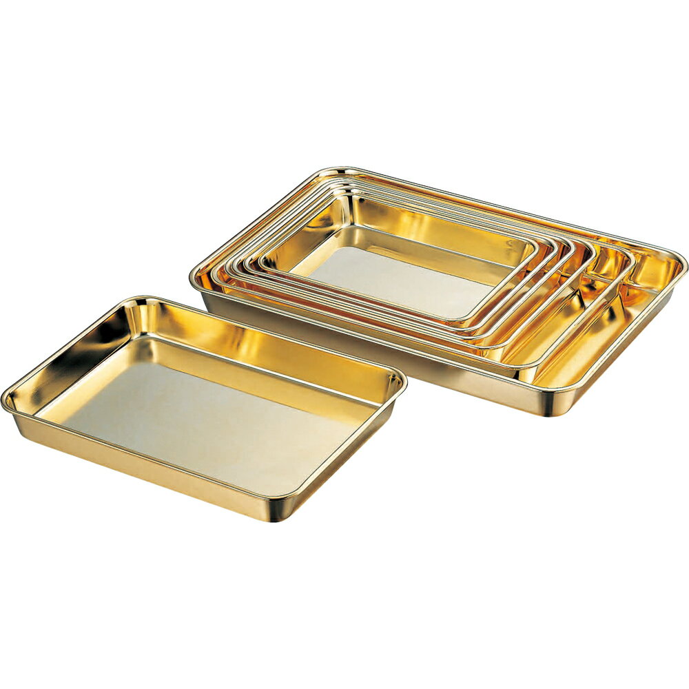 AG 18-8 金メッキ付浅角バット6枚取