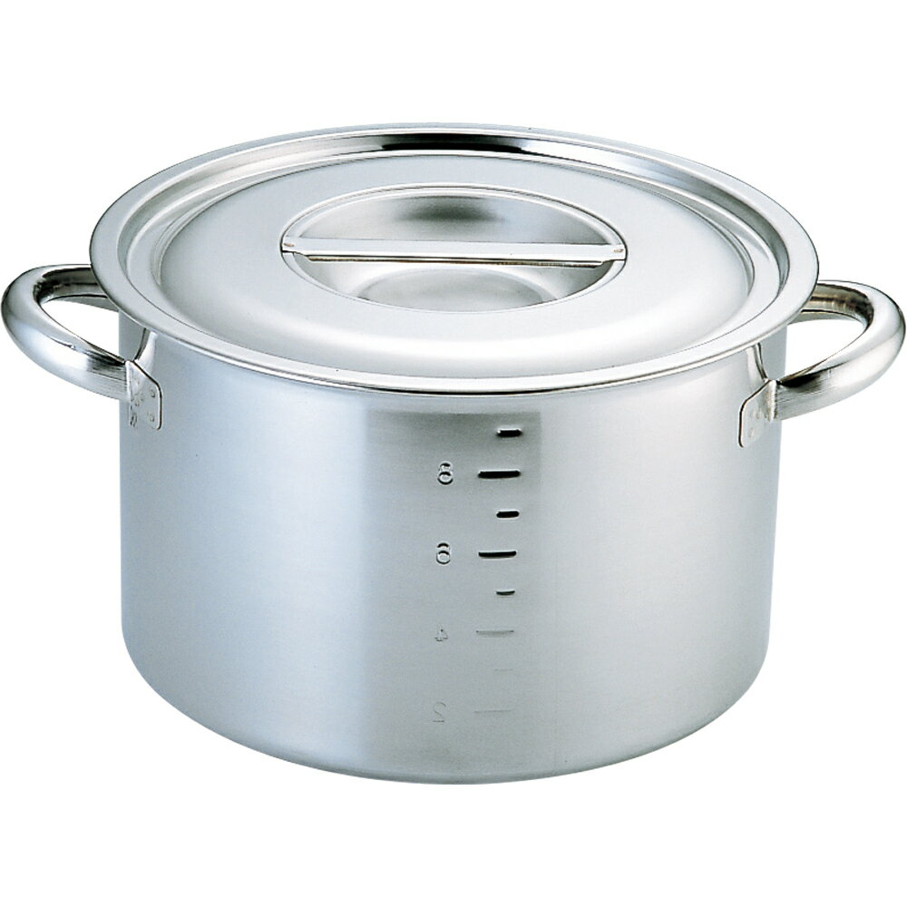 クローバー 電磁モリブデン半寸胴 目盛付33cm