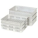 送料無料 アカオ アルミ穴明手付番重(中)110mm