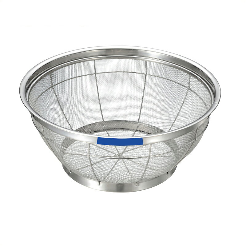 MT　18-8　パワーザルカラーシール　18cm　青　ステンレス　ざる