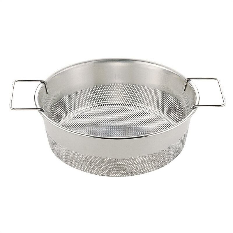 UK　18-8パンチング丸フライヤー　ハンドル付　26cm