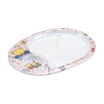 千羽鶴　こねこたいランチ皿　ピンク　L102　お子様ランチ　プレート