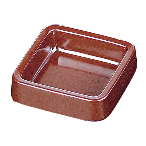 千羽鶴　A-271カラー灰皿（正角）　茶　溝無