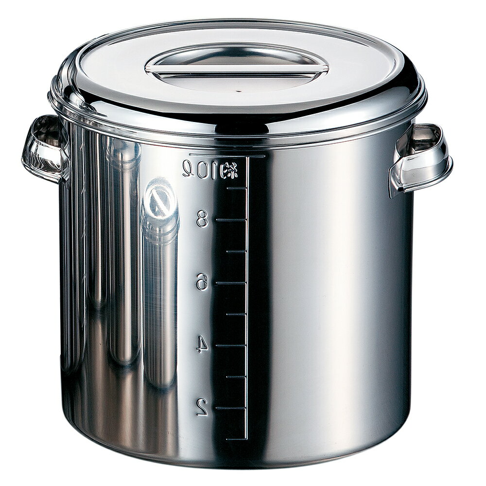 AG　18-8深型キッチンポット　目盛付　22cm　【あす楽対応】