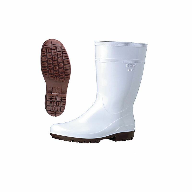 ハイグリップ長靴　HG2000N　23.5cm　ホワイト　コックシューズ　　厨房用シューズ　　厨房用長靴