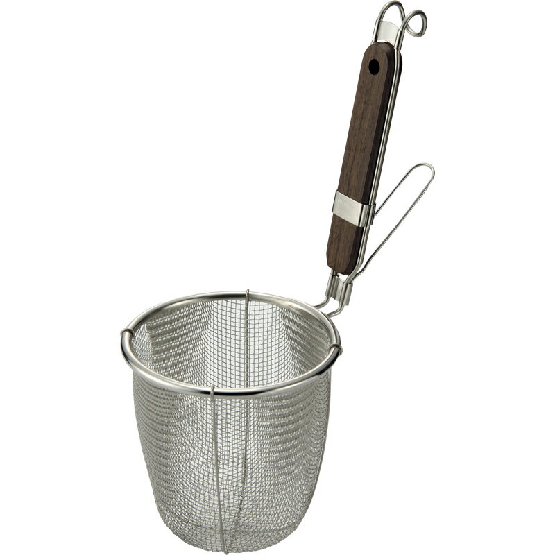 MT　18-8ローズ柄　うどんてぼ　針金フック丸底　【あす楽対応】