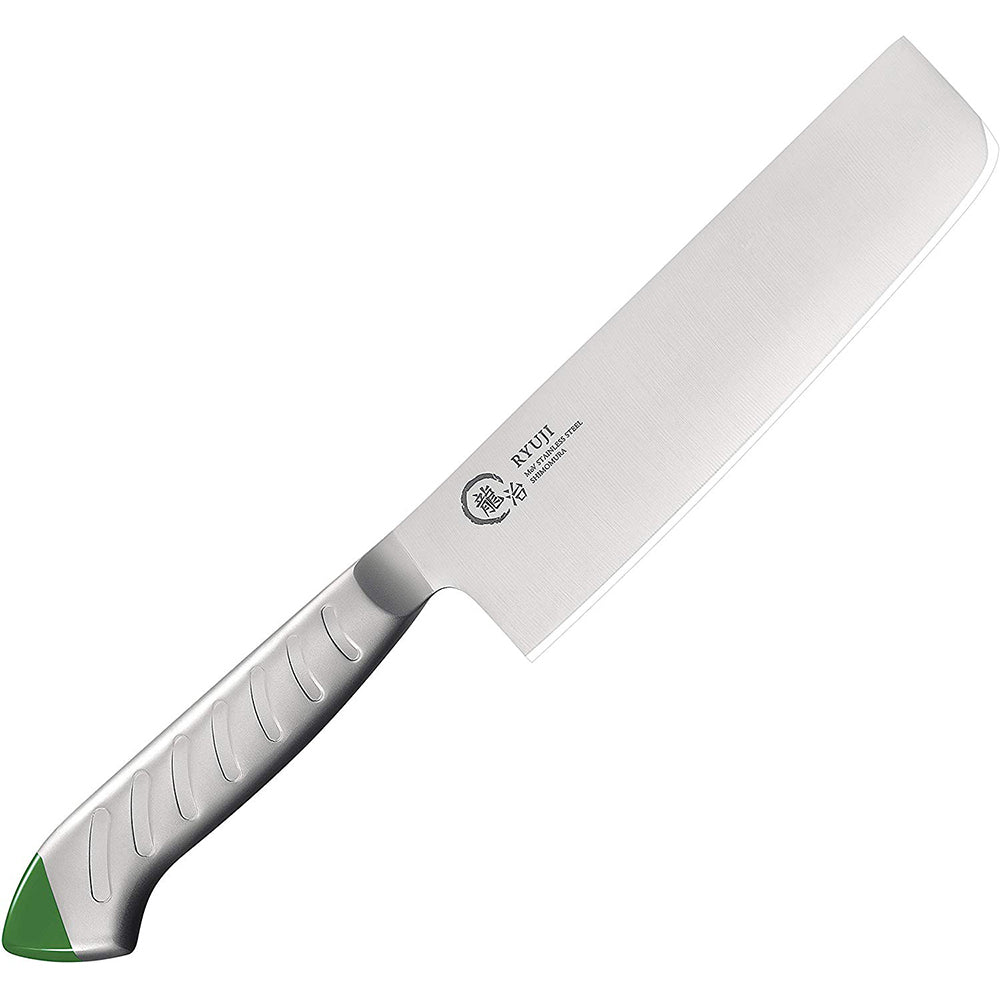下村工業　燕三条　日本製　龍治ステンカラー菜切　165mm　RYS−12G　グリーン　HACCP対策　飲食店　食..