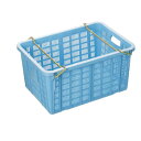 プラスケット No.7502 スタッキング金具付 BL PP製【コンテナー】【メッシュコンテナ】【プラスチックコンテナー】【物流保管用品】【流通】【倉庫作業】【業務用】(3)
