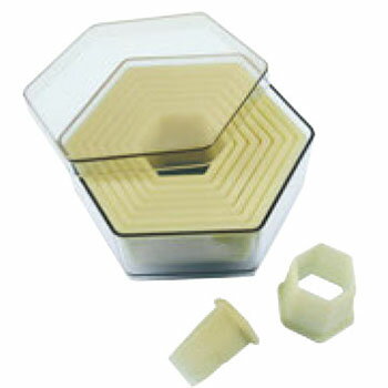 デバイヤー 樹脂製パテ抜 六角 9pcsセット 4304.40【業務用】【クッキー型】【抜き型】