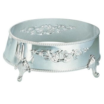 H 洋白 小判皿飾台 18インチ用 三種メッキ【代引き不可】【シルバートレー】【お盆】【トレイ】