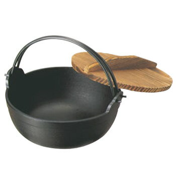 南部 鉄 ふる里鍋 深型 16cm 黒塗り【業務用】【鉄鍋】