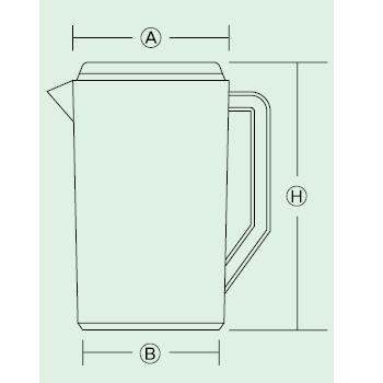 H 洋白 小判型 ウォーターポット 三種メッキ【代引き不可】【業務用】【水差し】 2