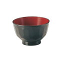 無地 亀甲 汁椀 黒内朱 7-104-3 ABS樹脂【卓上用品】【和食器】【漆器】(3)