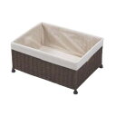 ペーパーバスケット 茶 足付き 93-026【物入れ】【手荷物入れ】(3)