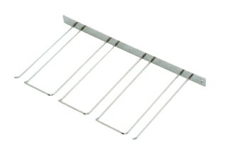 18-8　グラスフレーム(壁掛型)　4連【グラスラック】【バー用品】【ワイングラスラック】【グラス吊りラック】【業務用吊りラック】【ステンレス】【業務用】